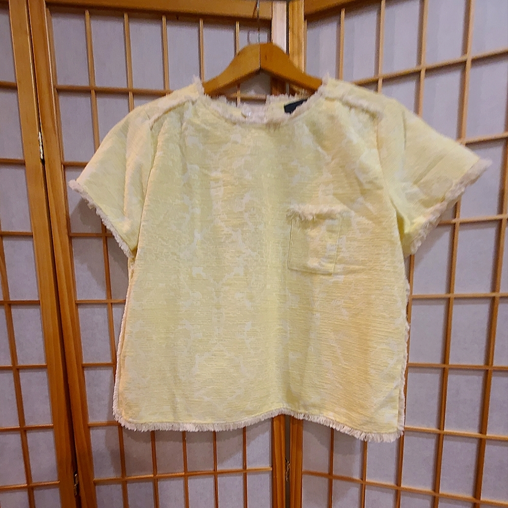 LINE & DOT BOHO Summer, Large, fringed top with pocket. RN#134307, 100% Cotton